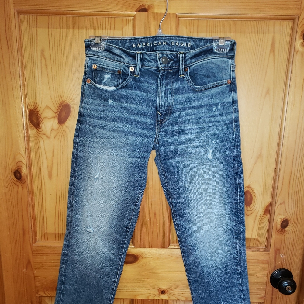 American Eagle jeans Mens size 28 x 30 Airflex + move free slim straight 🔥